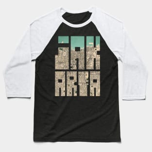 Jakarta, Indonesia City Map Typography - Vintage Baseball T-Shirt